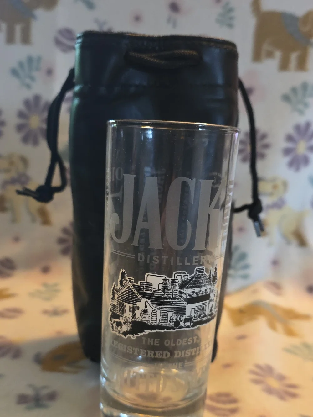 Jack Daniel's Distillery souvenir highball glass.